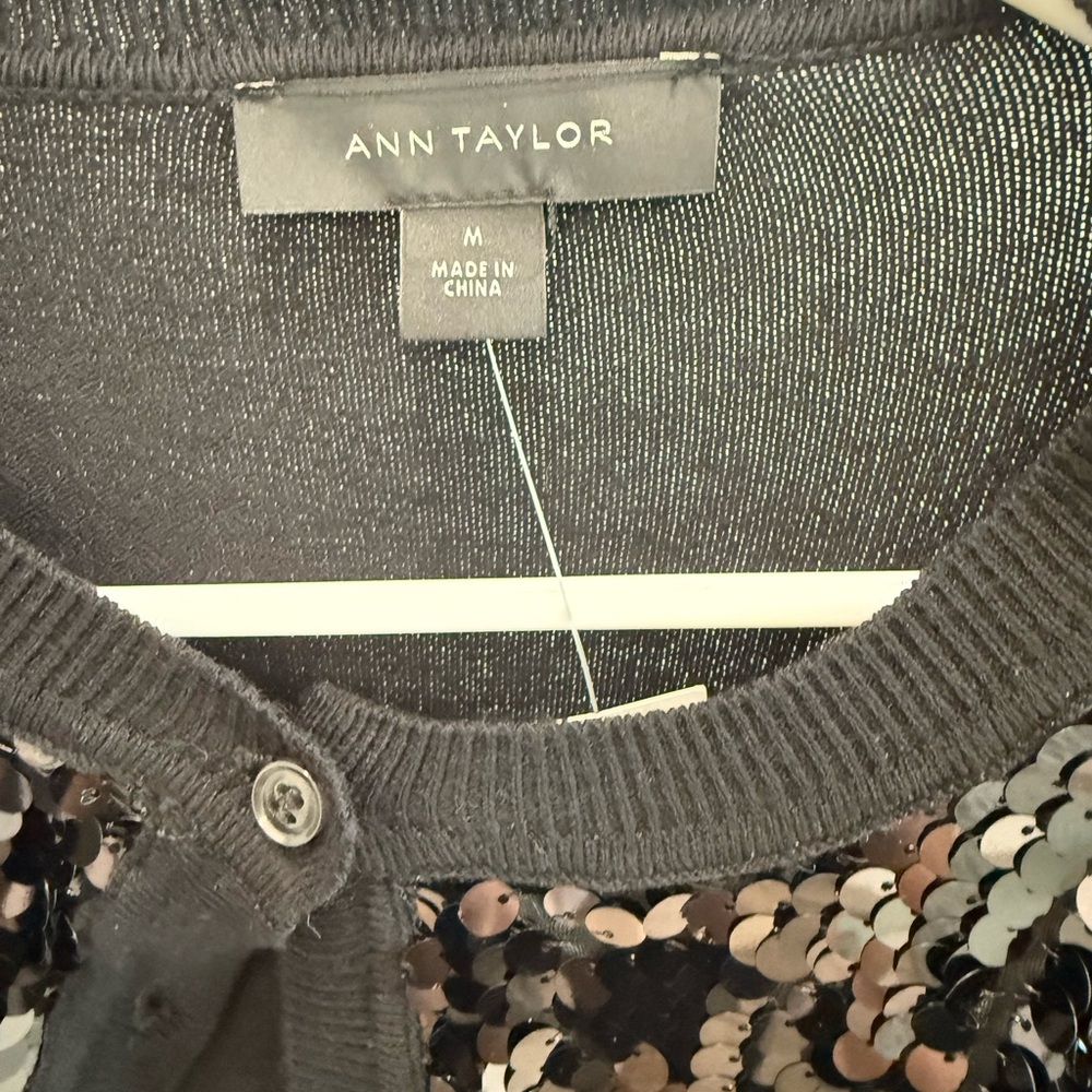 Ann Taylor Sequin Embellished Cardigan